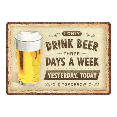 Immagine prodotto di Nostalgic-Art - Blechpostkarte - Bere birra per tre giorni