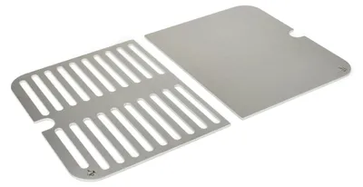 Zdjęcie produktu dla Ruszty ze stali nierdzewnej INOX do grilla Weber Go-Anywhere | można myć w zmywarce - zestaw 2 połówek