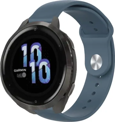 Produktbild von Strap-it Garmin Venu 2s 40mm Sportarmband (Grau Blau)