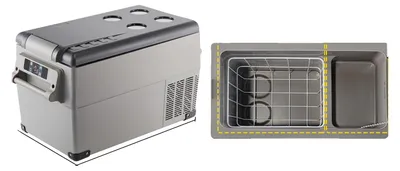Immagine prodotto di Frigorifero da auto, capacità 55 litri, raffreddamento efficiente, 35 litri