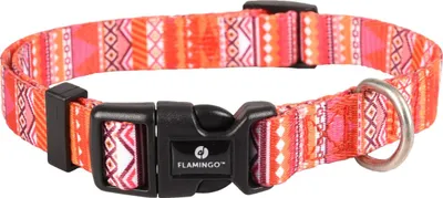 Obrázek produktu pro Obojek plameňák Syb oranžová/růžová/bílá, velikost: 30-45 cm / 15 mm