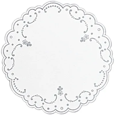 Produktbild von Dunicel Deckchen weiß silber 250 Stück 1er Pack