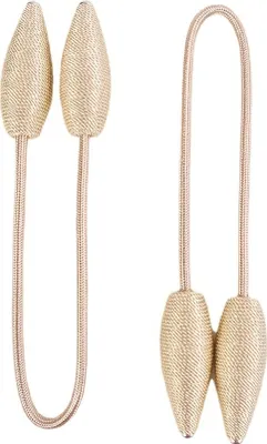 Image de 2 pcs Clips Rideaux Draperie Créative Fenêtre Twist Rideaux Style Européen Sur Mesure Porte Rideaux Décoratifs Holdbacks,Ivoire