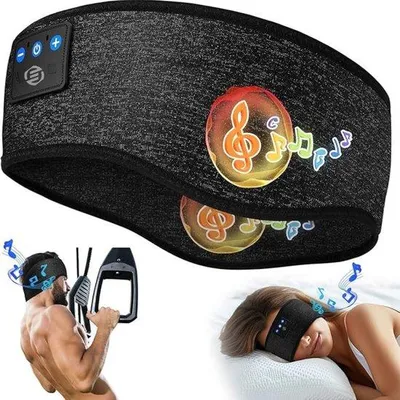 Produktbild von Bluetooth Slaapmasker mit Kopfhörern - Oogmasker mit Lautsprecher - Komfortable Nachtschutzmaske - Für einen guten Schlaf!