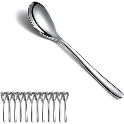 Produktbild von Teelöffel 12 Stück 14cm Edelstahl Kaffeelöffel Dessertlöffel Espressolöffel Kleine Löffel Besteck Set Spülmaschinenfest