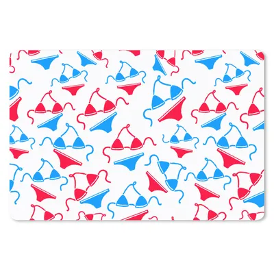 Produktbild von MuchoWow® Mauspad Mousepad Bikini - Strand - Schnittmuster 27x18 cm - Mousepads - Maus Mat - Pad - Mausunterlage - Büroartikel - Desk Matten
