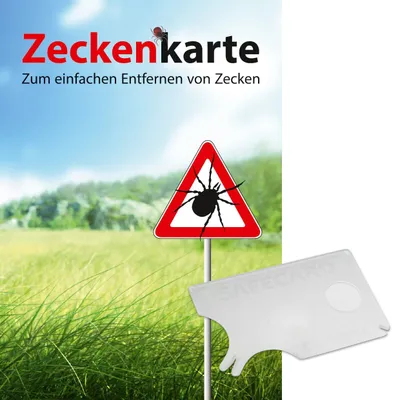 Produktbild von RNK Zeckenkarte "Safecard" mit Lupe, 85 x 54 mm