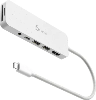 Immagine prodotto di j5create JCD373EW-N Hub USB-C ecologico con più porte e Power Delivery