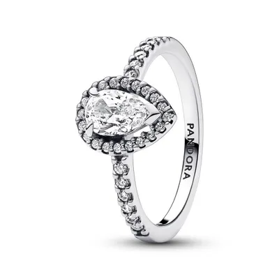 Produktbild von Halo-Ring für Damen aus Sterlingsilber mit Zirkonia von PANDORA