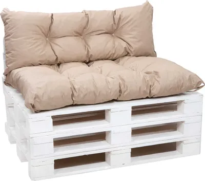Obrázok produktu pre Podušky na paletový nábytok sedák 120x60 / operadlo 120x40cm béžová | Podsedák na paletové | Vodeodolný záhradný Poduška | Sedáky na paletové sedenie