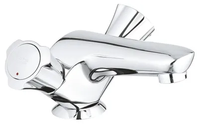Productafbeelding van Grohe tweegreeps wastafelmengkraan Costa  21390, DN15, met trekstangen en afvoerset, chroom, artikelnummer 21390001
