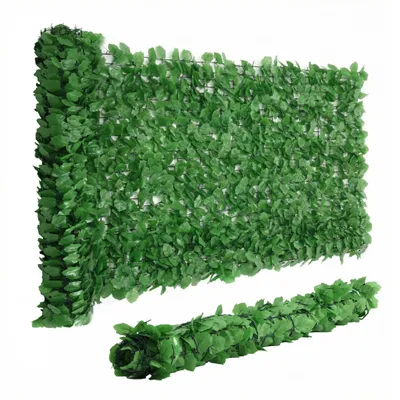 Productafbeelding van Kunstplantenhaag als privacy-scherm, 300 x 150 cm, privacy-scherm voor tuin en balkon, met donkergroene bladeren