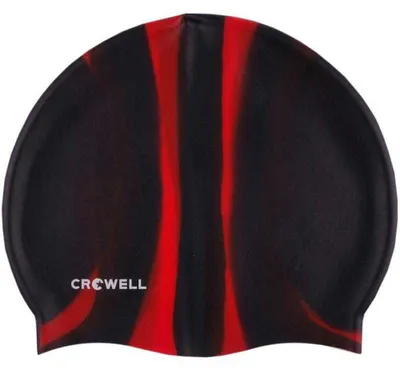 Immagine prodotto di Crowell - "Multi Flame 01" Cappellino da bagno, silicone PP9267 (taglia unica) (nero/rosso)