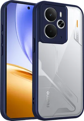 Obrázek produktu pro Pouzdro pro Realme 14/Realme 14T průhledný zadní kryt s TPU rámečkem, odolné proti nárazům Modrý