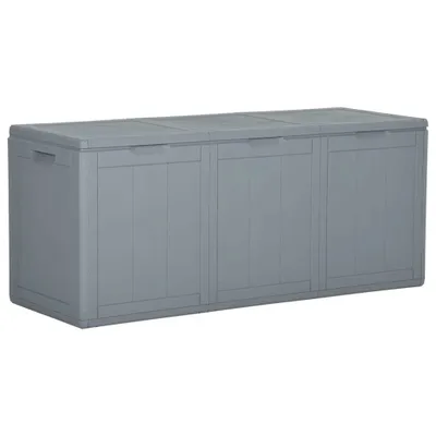 Produktbild von Garten-Aufbewahrungsbox 270 L Grau PP-Holzoptik