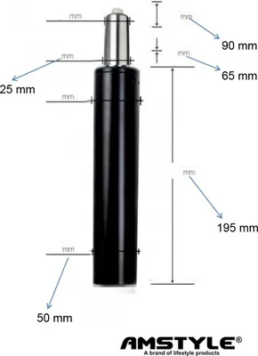 Obrázek produktu pro Plynová tlaková pružina kancelářské židle Plynová tlaková pružina 195mm /