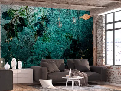 Produktbild von Vlies Fototapete Abstrakt Blätter 350x256 cm Tapeten Wandtapete XXL Natur Botanik Pflanzen b-C-0933-a-a