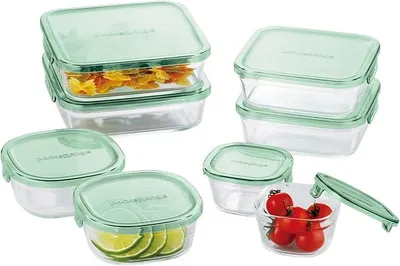 Imagen del producto de - Juego de recipientes para alimentos - Apto para microondas - 200 ml - Verde