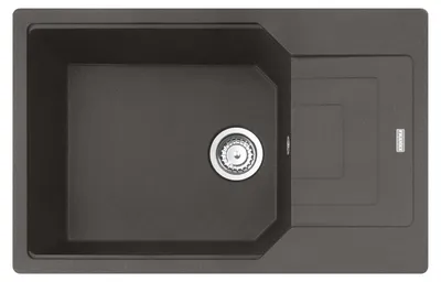 Produktbild von Franke Maris UBG 611-78 XL Einbauspüle in Schiefergrau aus Fragranit für Unterschränke ab 60 cm, Drehknopf - INKL.