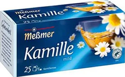 Produktbild von Meßmer Kräutertee Kamille mild-aromatisch, 25 Teebeutel - 12 x 38 g