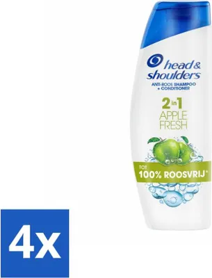 Produktbild von Head & Shoulders - Shampoo - 2-in-1 - Apple Fresh - 100 % Schuppenfrei - 300 ml - Vorteilspack - 4 Stücke