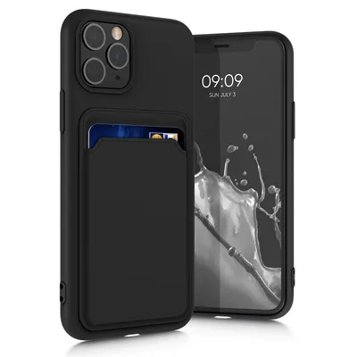 Produktbild von kwmobile Handyhülle kompatibel mit Apple iPhone 11 Pro Hülle - Handy Cover mit Fach für Karten - in Schwarz