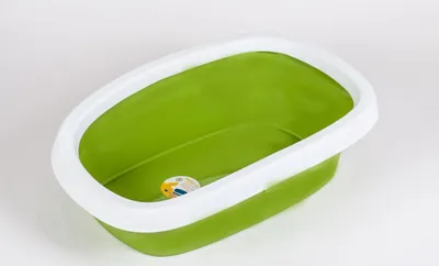 Produktbild von Katzentoilette Katzenschüssel Haustierschale Katzenklo Haustier-WC Haustier-Klo, Farbe:blau