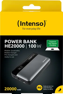 Produktbild von Intenso Powerbank HE20000 PD 3.1 20000 mAh max. 100 W 1x USB Typ A und 2x USB-C OUT
