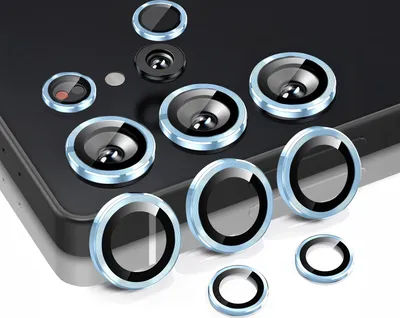 Produktbild von Kamera Linsenschutz Glas Set für Samsung Galaxy S25 Ultra Schutzglas Camera Linse Panzerfolie 9H Sierra Blau
