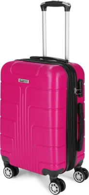 Produktbild von BRUBAKER Handgepäck Hartschalen Koffer Miami - Erweiterbarer Reisekoffer mit Zahlenschloss und 4 Rollen - 37 x 56 x 24,5 cm, M, Pink