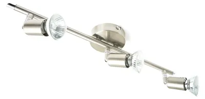 Produktbild von Strahlerserie Linos 1 bis 6 flammig nickel Spot schwenkbar Fassung GU10 Lampe Dreiflammig