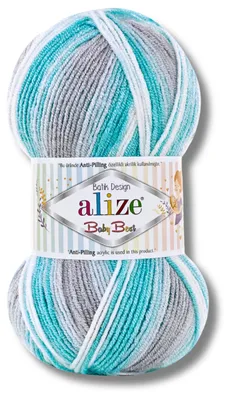 Obrázok produktu pre Alize 1x 100g Baby Best Batik – priadza s postupným prechodom farieb, protižmolkujúca, vhodná na háčkovanie a pletenie (7264)