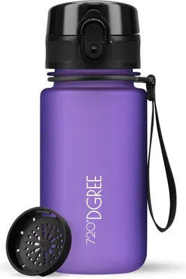 Zdjęcie produktu dla Butelka na napoje uberBottle softTouch z sitkiem 350 ml / Ultra Violet / 720DGREE