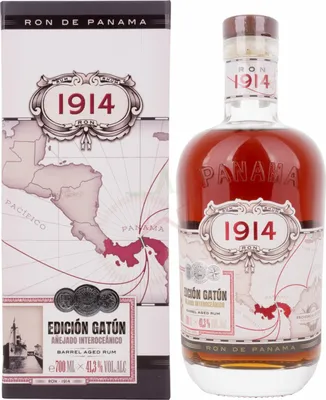 Produktbild von Ron 1914 Panama Rum EDICIÓN GATÚN Barrel Aged Rum 41,3 %  0,70 lt.