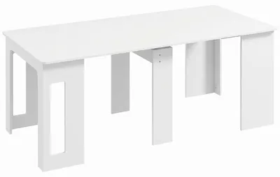 Produktbild von Esstisch, Klapptisch, ausziehbarer Küchentisch, Esszimmertisch, Spanplatten, 60-180 x 85 x 75 cm, Weiß