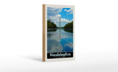 Produktbild von Holzschild Reise 12x18 cm Washington USA Amerika Poromac