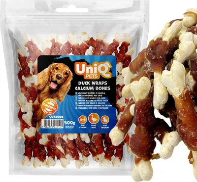 Produktbild von Hundeleckerli, Snackwürfel mit Ente UniQ Pets 500g