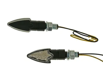 Immagine prodotto di Set di indicatori M10 LED nero Freccia vetro trasparente