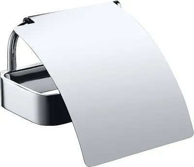 Produktbild von BOLO Papierrollenhalter mit Deckel Messing Chrom poliert 128x64x130 mm für Bad & WC >> zum Bohren
