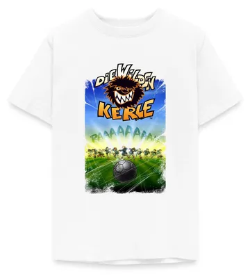 Produktbild von Spreadshirt Die Wilden Kerle Angriff Teenager T-Shirt, 152/164 (12-14 Jahre), Weiß