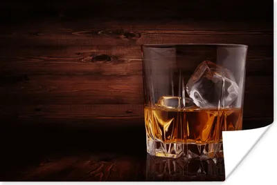 Produktbild von MuchoWow® Poster Whiskey - Alkohol - Glas 120x80 cm - Bilder