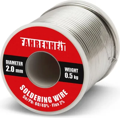 Produktbild von Professioneller Lötdraht auf Rolle Sn60/Pb40 - 2,0 mm, 0,5 kg, 2% Flussmittel für starke und dauerhafte Lötverbindungen in anspruchsvollen Anwendungen [55079]