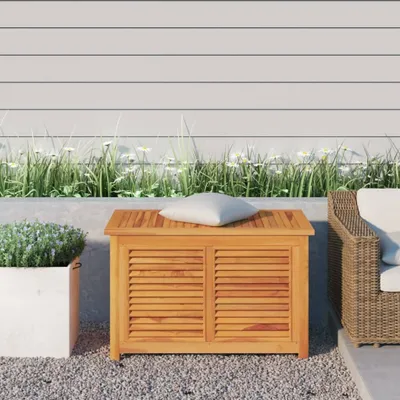 Produktbild von The Living Store Gartenbox mit Beutel 90x50x58 cm Massivholz Teak