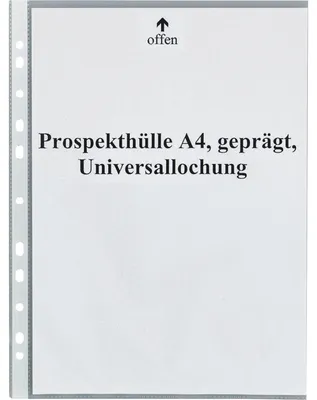 Produktbild von Soennecken Prospekthülle 1502 DIN A4 PP transparent 100 St./Pack.