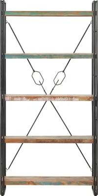 A freestanding bookshelf with five shelves.