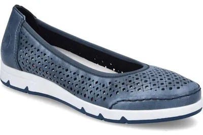 Produktbild von Rieker Damen Ballerinas L306514 Farbe: Blau Größe: 39