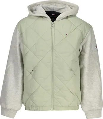 Produktbild von Grüne Kinderjacke mit Kapuze und Stickerei - Stilvoll & Praktisch