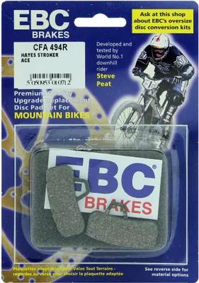 Zdjęcie produktu dla CFA494R - Klocki hamulcowe rowerowe (organiczne wyczynowe) EBC Brakes