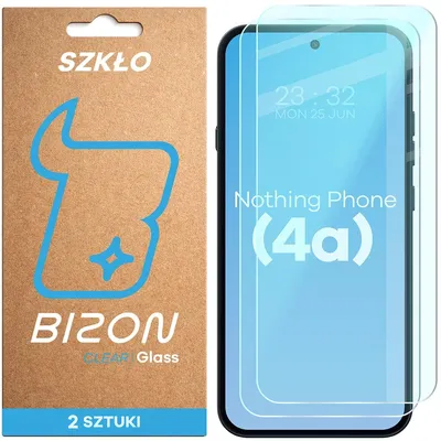 Produktbild von 2x Gehärtetes Glas für Nothing Phone (4a), Bizon Glass Clear Duo