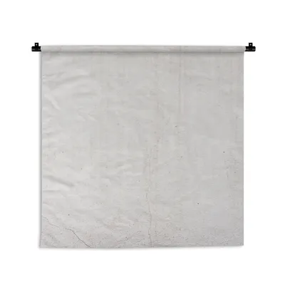 Produktbild von MuchoWow® Wandteppich Wandbehang Beton - Wand - Weiß 90x90 cm Tapisserie Dekoration Wandtuch - Wandaufhänger
